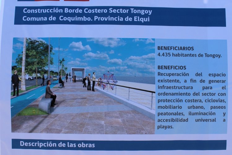 DAN INICIO A LAS OBRAS DE CONSTRUCCIÓN DEL BORDE COSTERO DE TONGOY