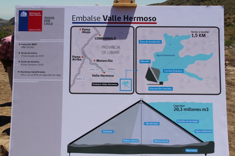 COMIENZA CONSTRUCCIÓN DE EMBALSE VALLE HERMOSO EN COMBARBALÁ