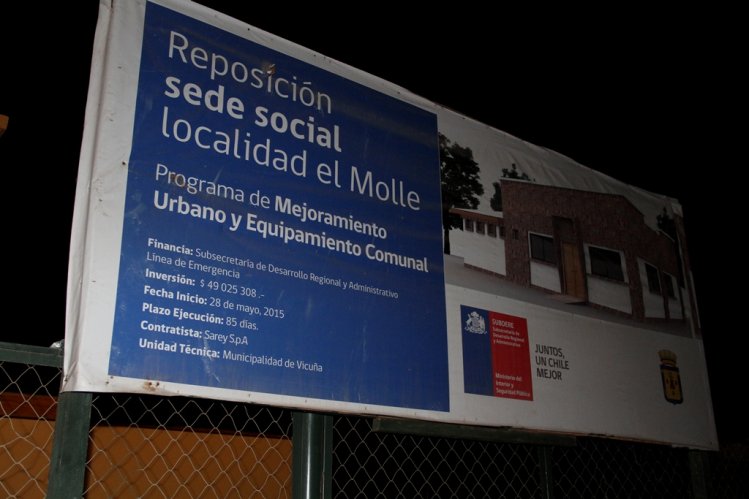 ENTREGAN RENOVADAS SEDES VECINALES EN ZONAS RURALES DE VICUÑA