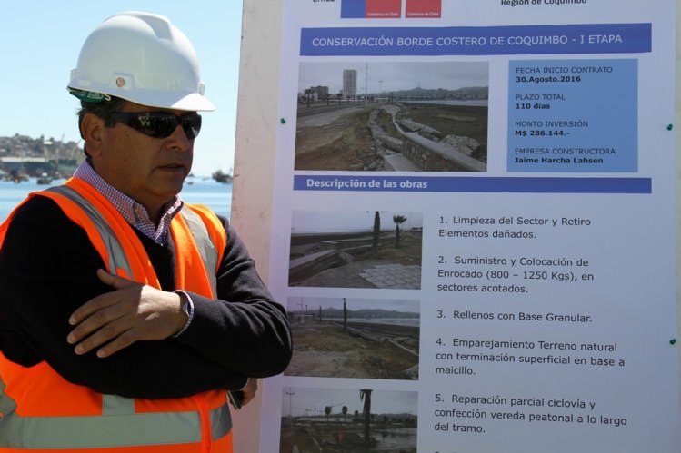 GOBIERNO INICIÓ OBRAS PARA RECUPERAR LA CONECTIVIDAD PEATONAL EN AVENIDA COSTANERA DE COQUIMBO