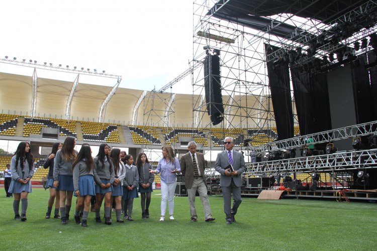 TODO LISTO PARA LA FIESTA DE NAVIDAD DE LA PRESIDENCIA 2016 MÁS GRANDE EN EL ESTADIO DE COQUIMBO