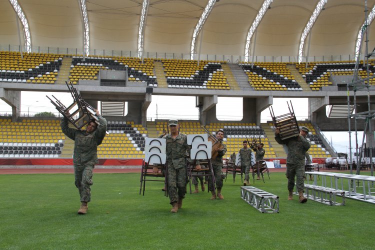 TODO LISTO PARA LA FIESTA DE NAVIDAD DE LA PRESIDENCIA 2016 MÁS GRANDE EN EL ESTADIO DE COQUIMBO