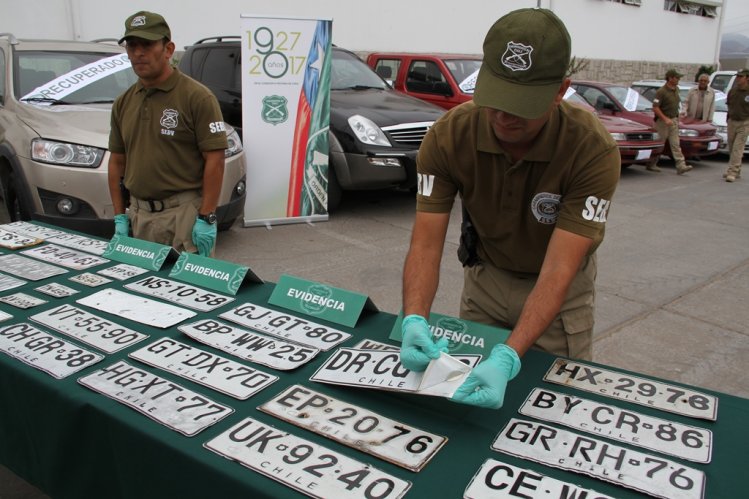 CARABINEROS RECUPERA MÁS DE 250 VEHÍCULOS DURANTE EL PRIMER TRIMESTRE DE 2017