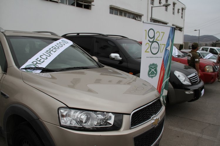 CARABINEROS RECUPERA MÁS DE 250 VEHÍCULOS DURANTE EL PRIMER TRIMESTRE DE 2017