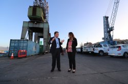 INTENDENTA LUCÍA PINTO CONOCE EN DETALLE PROYECTO DE AMPLIACIÓN DEL PUERTO DE COQUIMBO