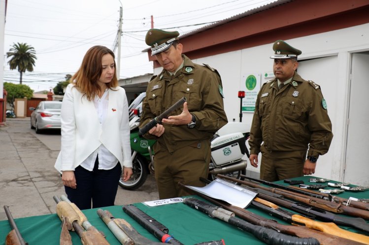 CIEN ARMAS SALIERON DE CIRCULACIÓN EN LA REGIÓN DE COQUIMBO DURANTE LOS ÚLTIMOS 4 MESES