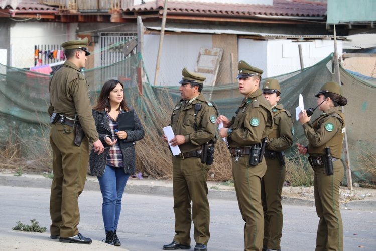 GOBIERNO, CARABINEROS Y POLICÍA DE INVESTIGACIONES REALIZAN POTENTE DESPLIEGUE EN SECTOR DE BAQUEDANO