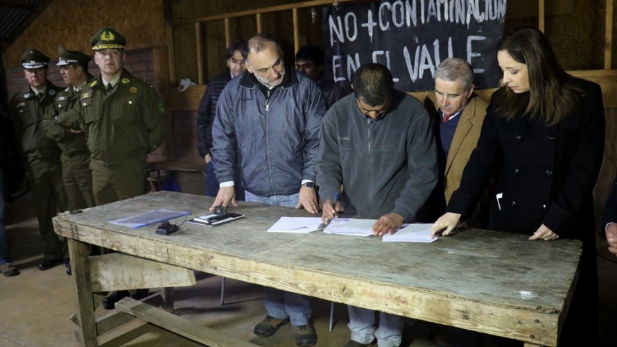 CON LA INTENDENTA COMO GARANTE, COMUNIDADES DE SALAMANCA ESTABLECEN ACUERDO CON MINERA LOS PELAMBRES
