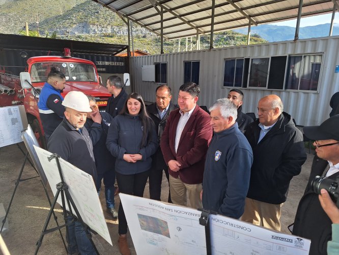 Destacan avance en la reposición del cuartel de Bomberos de Chillepín de Salamanca