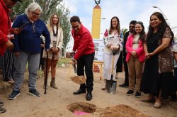 Con primera piedra, La Antena inicia la recuperación de su Plaza Independencia tras años de espera