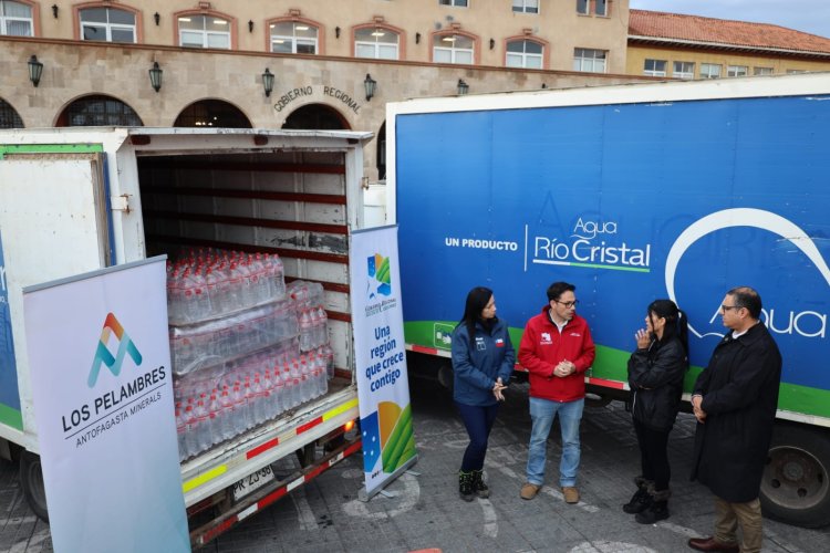 Gobierno Regional y Minera Los Pelambres gestionan entrega de 150 mil litros de agua potable para los sectores más afectados del temporal