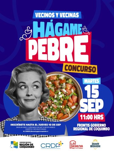 En estas Fiestas Patrias: GORE Coquimbo invita a participar en el concurso “Hágame Pebre”