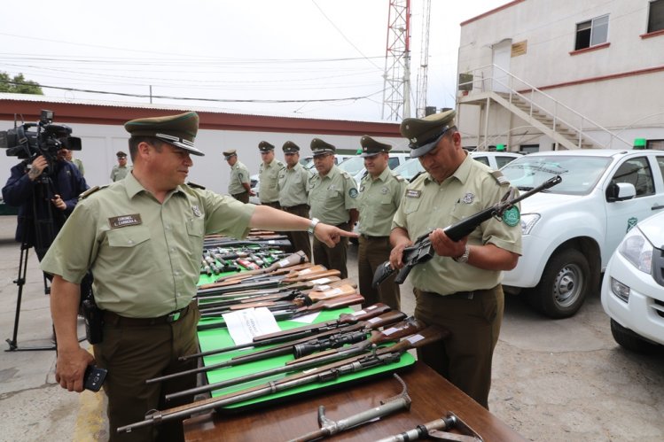 502 ARMAS FUERON SACADAS DE CIRCULACIÓN POR CARABINEROS EN LO QUE VA DE 2017 EN LA REGIÓN