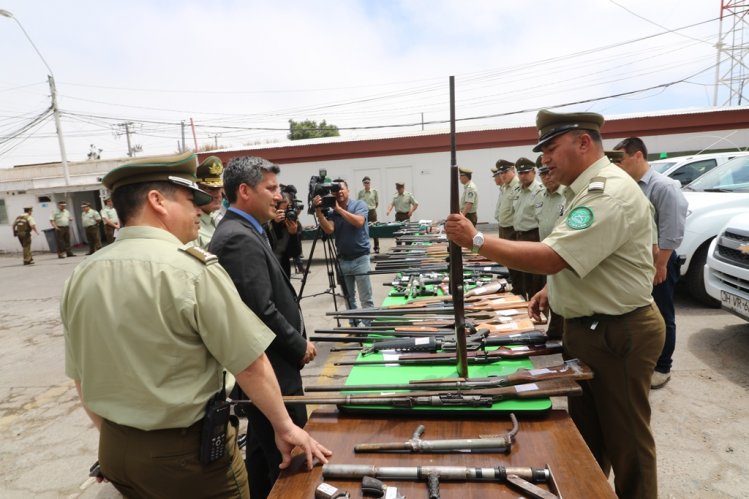 502 ARMAS FUERON SACADAS DE CIRCULACIÓN POR CARABINEROS EN LO QUE VA DE 2017 EN LA REGIÓN