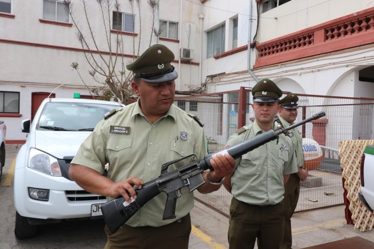 502 ARMAS FUERON SACADAS DE CIRCULACIÓN POR CARABINEROS EN LO QUE VA DE 2017 EN LA REGIÓN