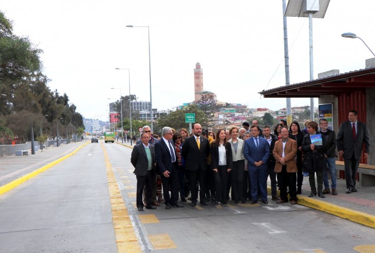 AUTORIDADES INAUGURAN VÍA EXCLUSIVA PARA LOCOMOCIÓN COLECTIVA EN EL CENTRO DE COQUIMBO