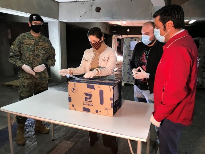 CON LA LLEGADA DE LAS PRIMERAS CAJAS COMIENZA SEGUNDA PARTE DEL PROGRAMA ALIMENTOS PARA CHILE EN LA REGIÓN