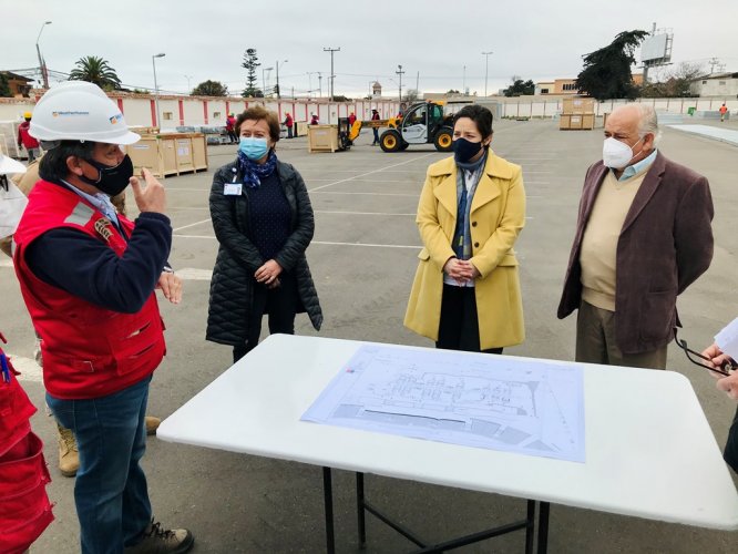 COMIENZA INSTALACIÓN DEL HOSPITAL MODULAR EN DEPENDENCIAS DEL ESTADIO LA PORTADA