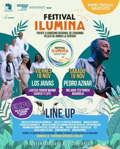 Festival Regional de la Sustentabilidad, Música y Arte “ILUMINA” traerá a Pedro Aznar y Los Jaivas