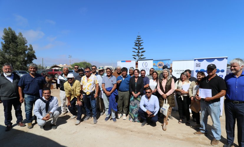 Dan el vamos a la futura planta de economía circular para la acuicultura a pequeña escala en Tongoy