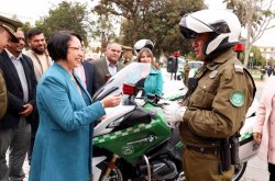 CARABINEROS RECIBE SEIS MOTOCICLETAS PARA REFORZAR EL CONTROL DE TRÁNSITO EN TRES COMUNAS