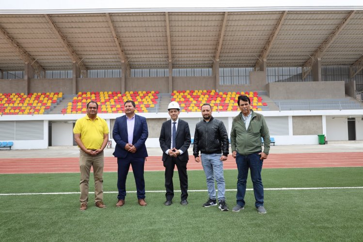 Construcción del Estadio de Canela presenta un 90% de avance Construcción del Estadio de Canela presenta un 90% de avance