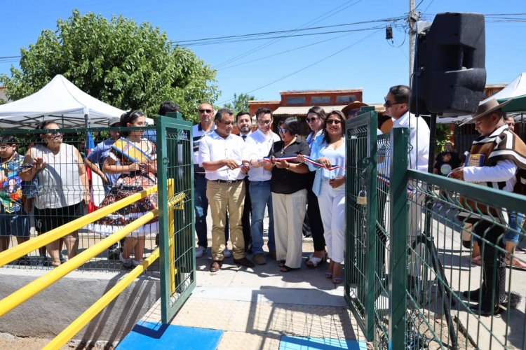 Inauguran nueva plaza en Villa Pueblo Nuevo de Punitaqui